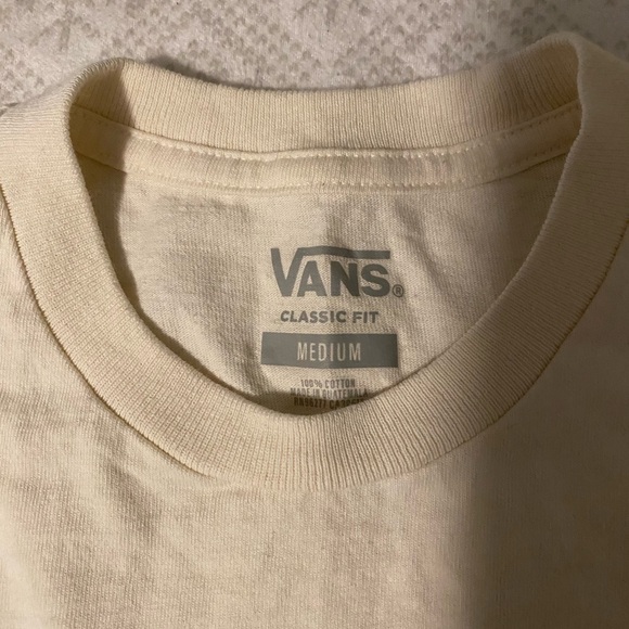 Vans Men's Beige Short Sleeve Tee with Pocket - Picture 2 of 3